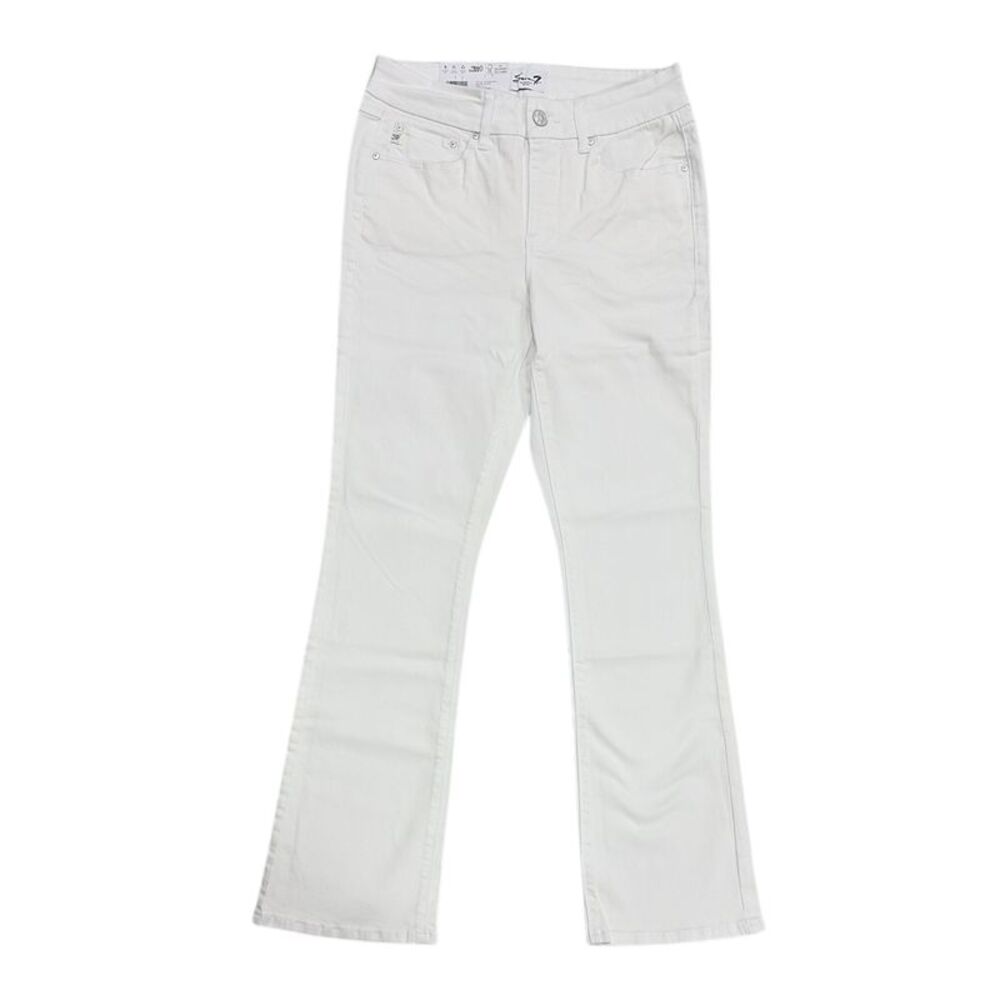 Seven7 Women’s White Bootcut Jeans